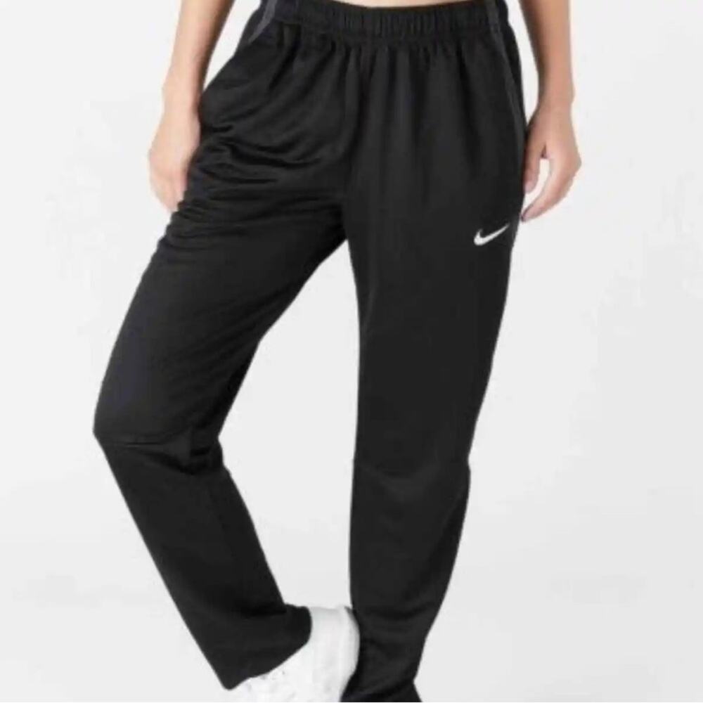 Nike Women's Mesh Stripe Black Athletic Training Pants